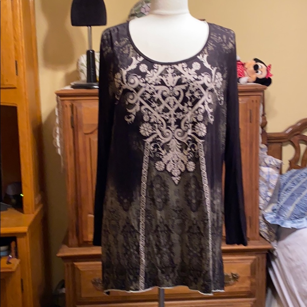 Black & White Paisley Blouse